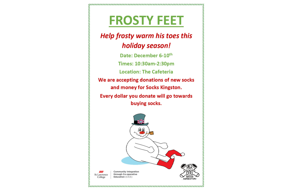 Frosty Feet fundraising poster